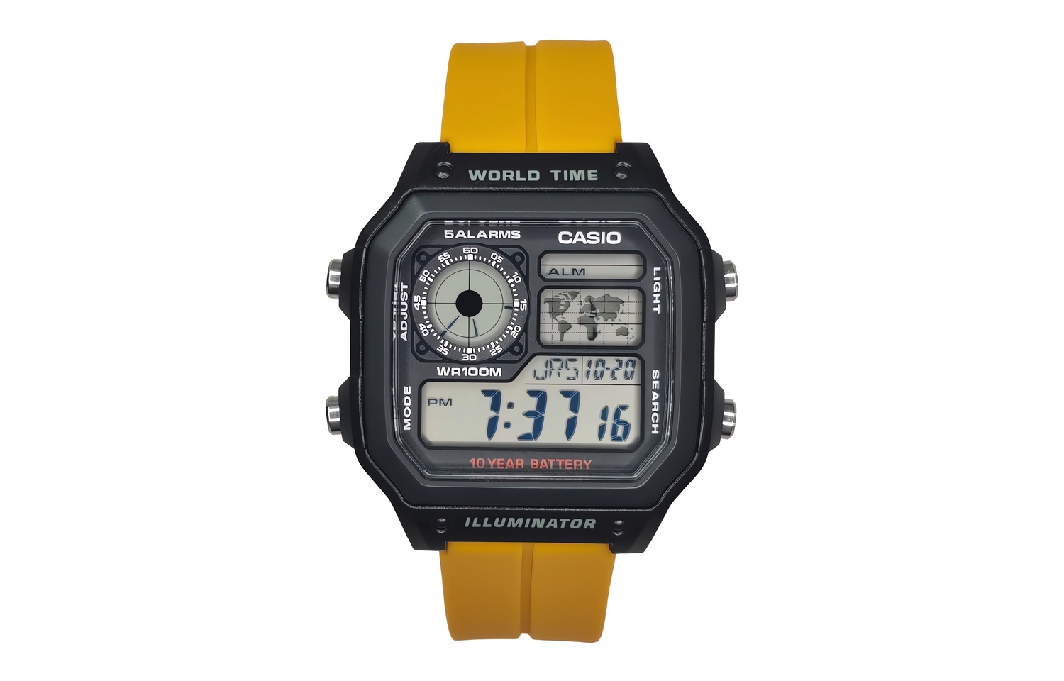 

Унисекс молодечные черные часы 44 мм CASIO