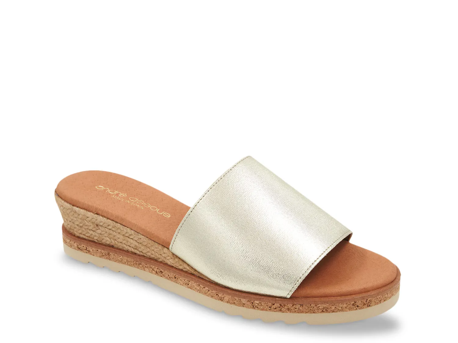 

Сандалии Nessie Wedge Sandal Andre Assous, золотой/металлик