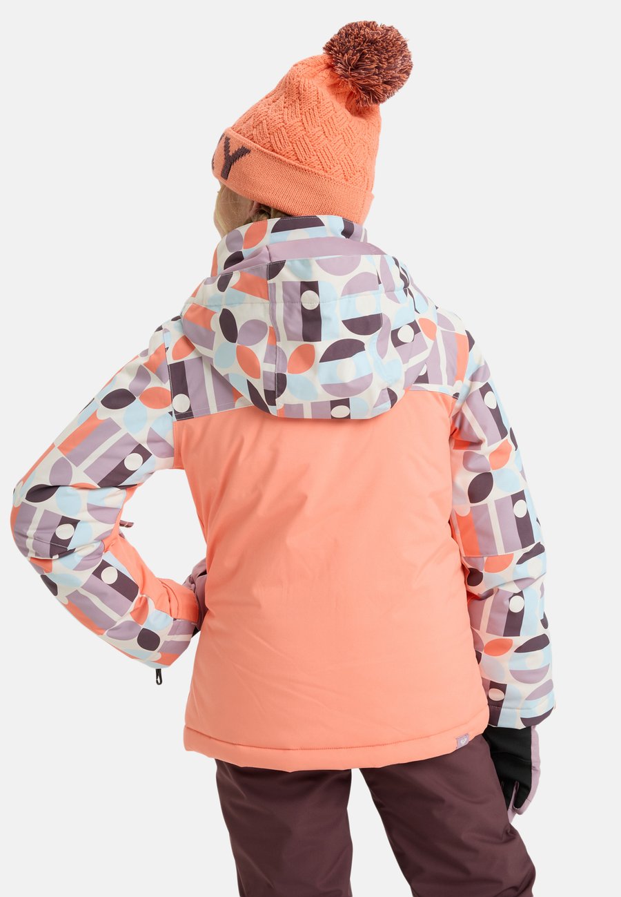 Зимняя куртка Roxy GALAXY GIRL JACKET, Whisper White Winter Font/Orange — фото 2