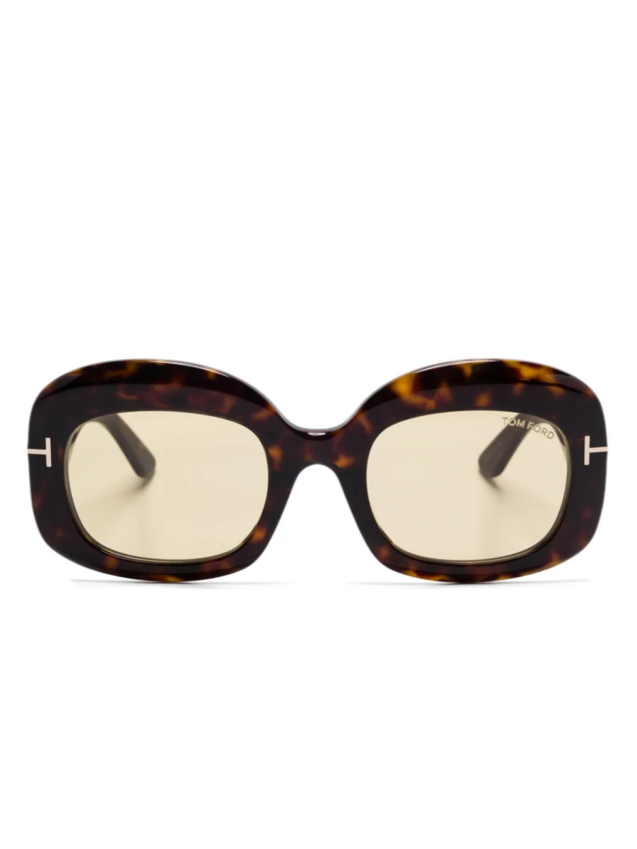 

TOM FORD Eyewear солнцезащитные очки в оправе черепаховой расцветки, коричневый