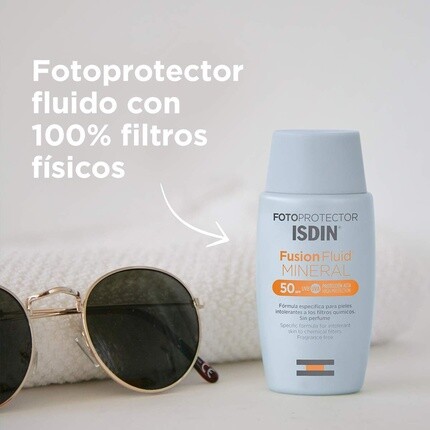 Солнцезащитный крем для лица Fusion Fluid Mineral Spf 50+ 50 мл, Isdin — фото 3