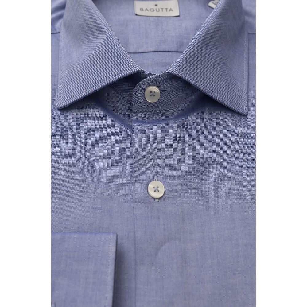 

Синяя хлопковая мужская рубашка Bagutta, цвет Light Blue