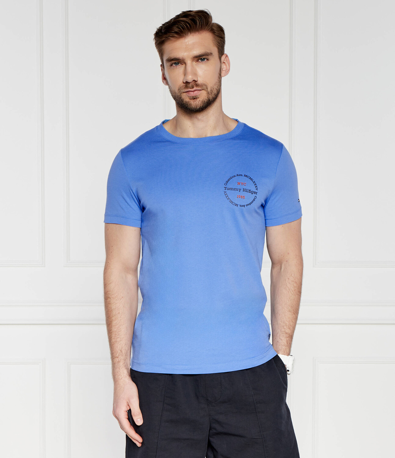 Футболка Tommy Hilfiger Slim Fit, синий — фото 3