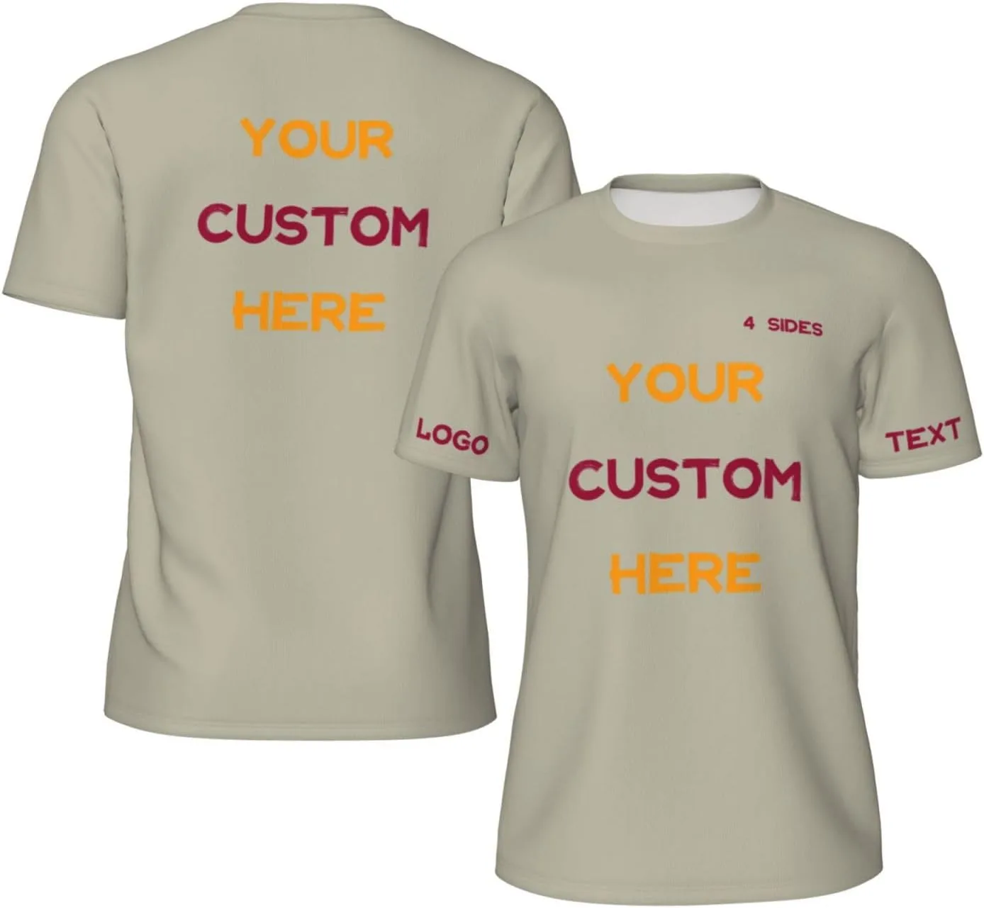 

Футболка Custom с принтом на 4 сторонах