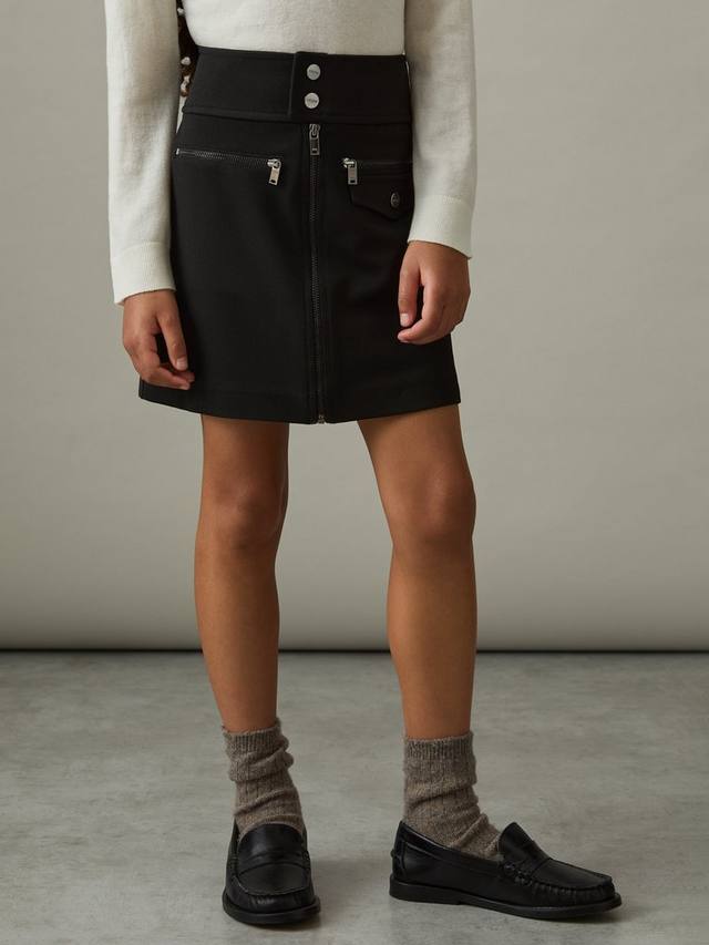 Детская юбка-трапеция Poppie на молнии Reiss, Black — фото 3