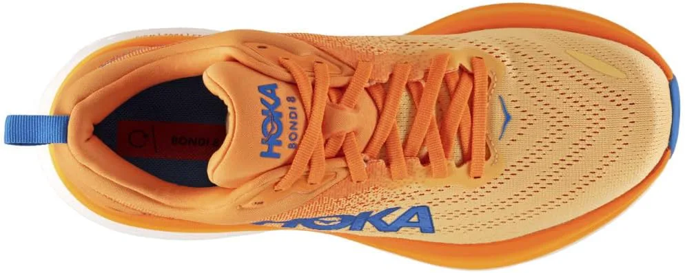 Мужские кроссовки Hoka Bondi 8 синего/бирюзового цвета, оранжевый — фото 2
