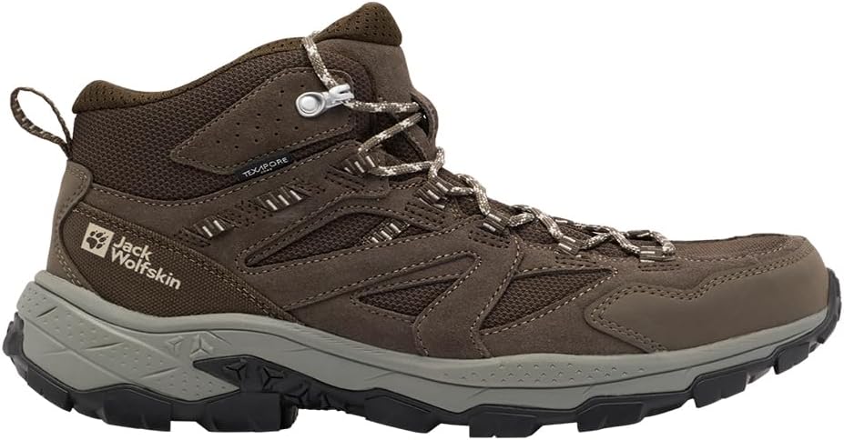 Мужские треккинговые кроссовки Jack Wolfskin среднего верха, Cold Coffee — фото 2