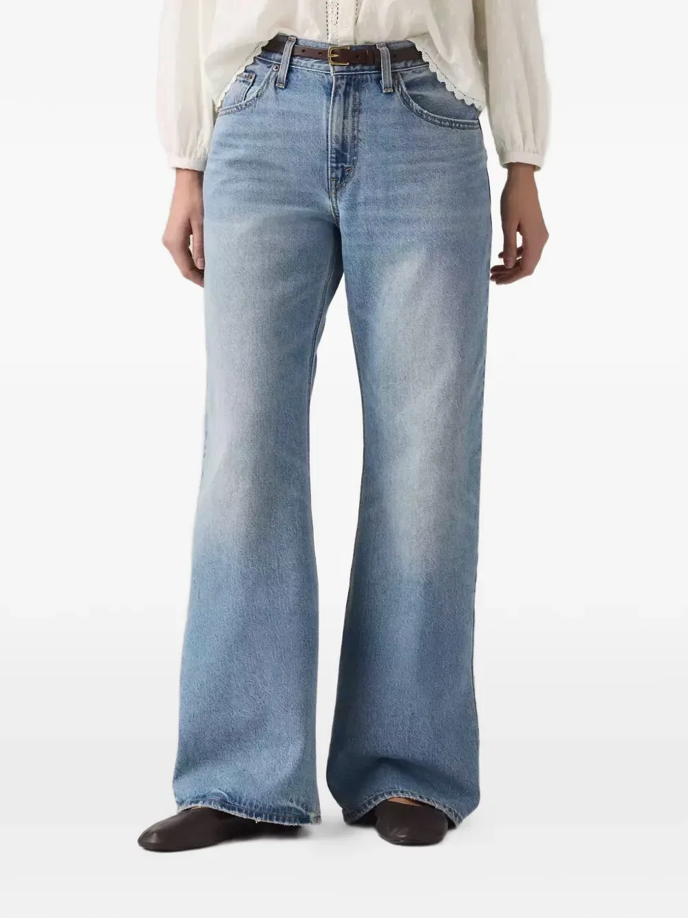 Хлопковые джинсы-клеш Levi'S, синий — фото 2