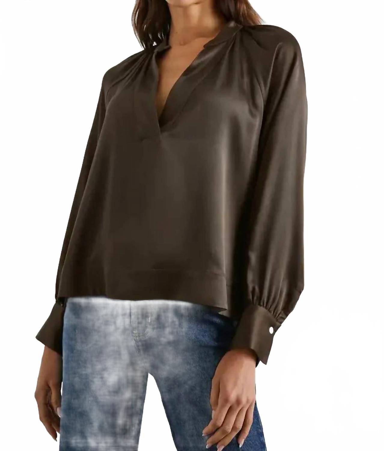 

Удлиненная блуза с длинными рукавами Wynna в темно-мшистом цвете Rails, Dark Moss