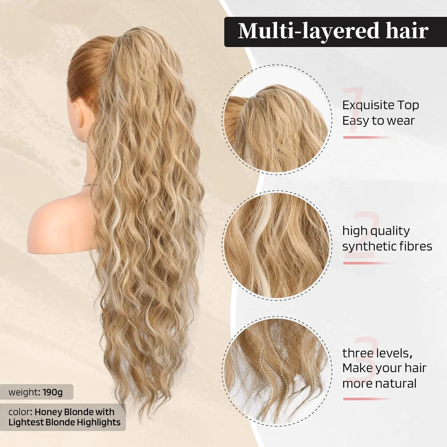 Шиньон-хвост «Ponytail Extension» с завязками от Flufymooz Flufymooz — фото 2