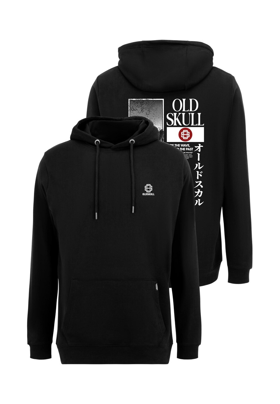 

Толстовка с капюшоном на молнии Oldskull Asian Lotus Surf Logo Graphic, черный