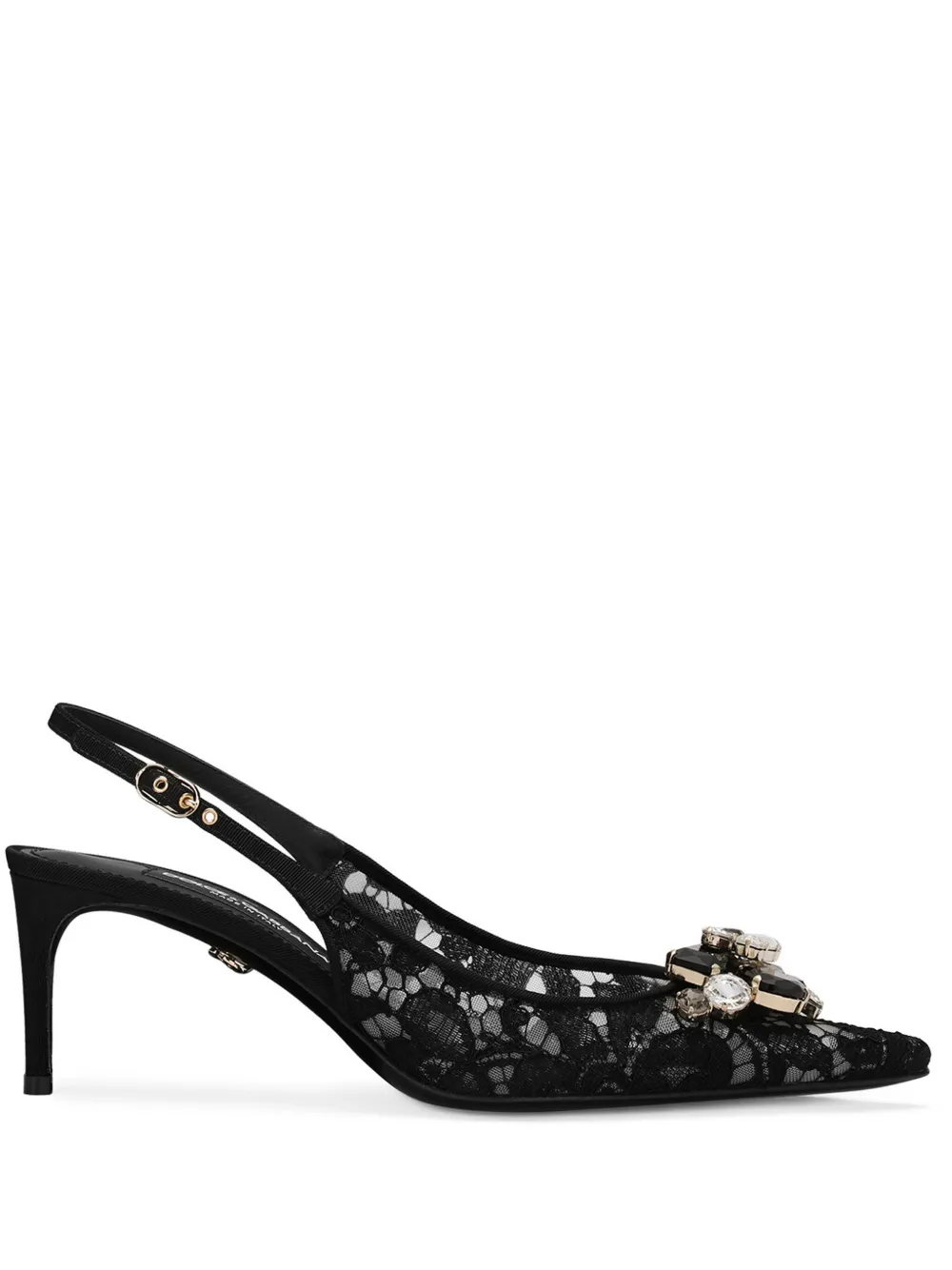 Туфли Rainbow Lace 60 с ремешком на пятке DOLCE & GABBANA, черный