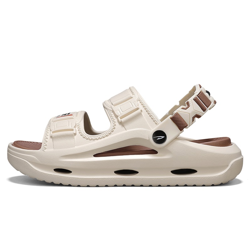 

DEERWAY Eva нескользящие устойчивые к запахам и истиранию сандалии slide для мужчин beige khaki