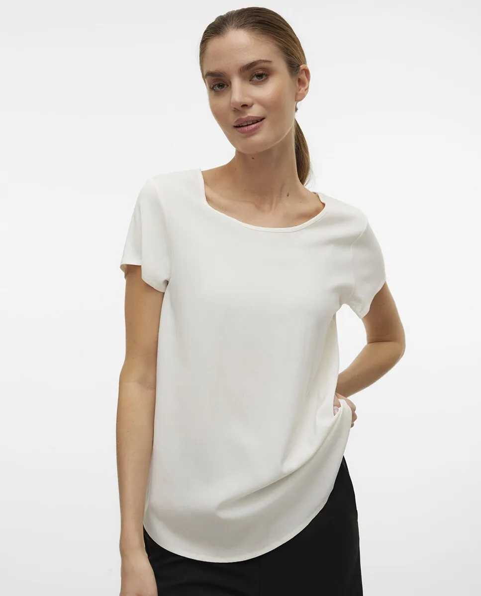 

Женская базовая футболка с коротким рукавом Vero Moda, белый