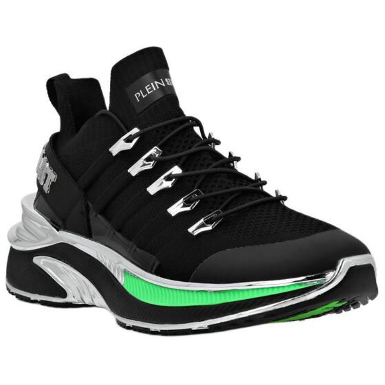 PLEIN SPORT Кроссовки low top Casual Shoes Unisex Black+Neon Green — фото 4