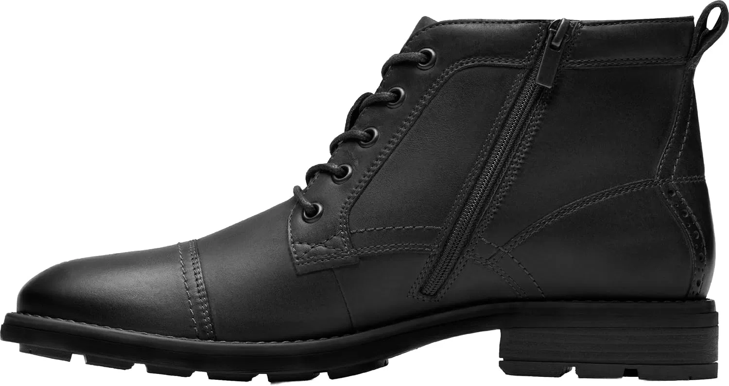 Мужские армейские ботинки Clarks Emmet Zip, 2-Black Used — фото 3
