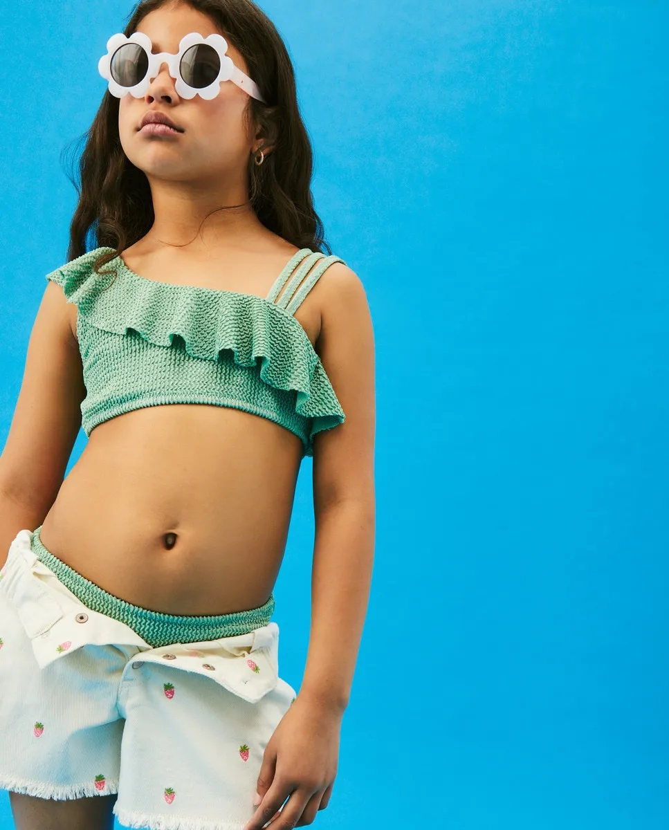 

Бикини для девочки с асимметричным вырезом Kids El Corte Inglés, цвет 520 Kaki