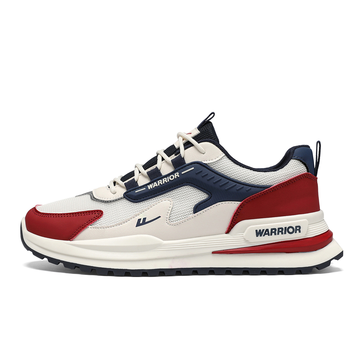 

Износостойкие, дышащие, легкие, низкие повседневные мужские туфли WARRIOR, Beige/Blue/Red