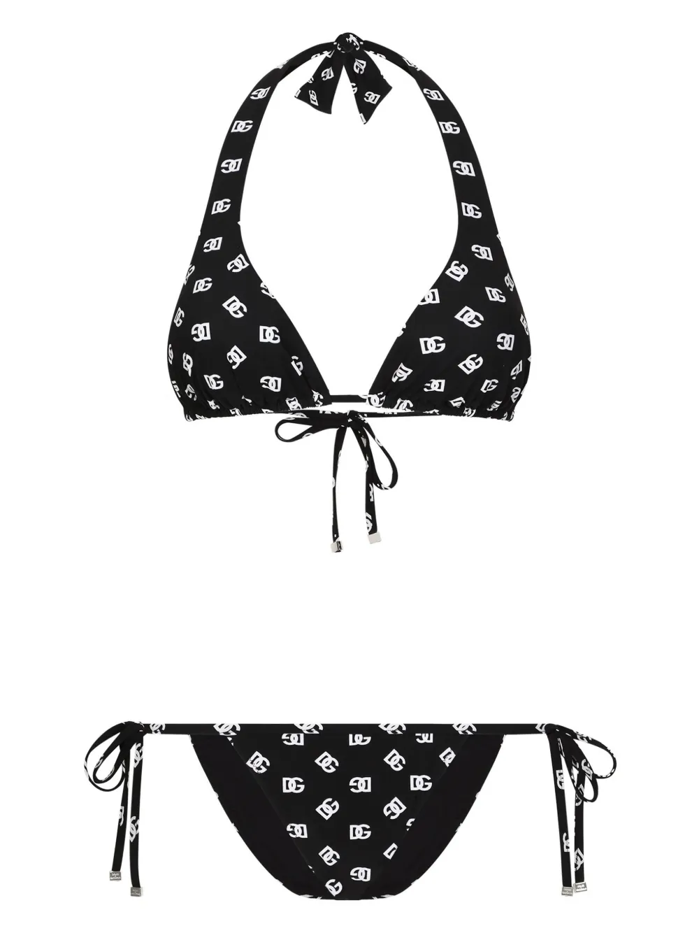 Бикини с треугольными чашками и логотипом DG Dolce & Gabbana, черный