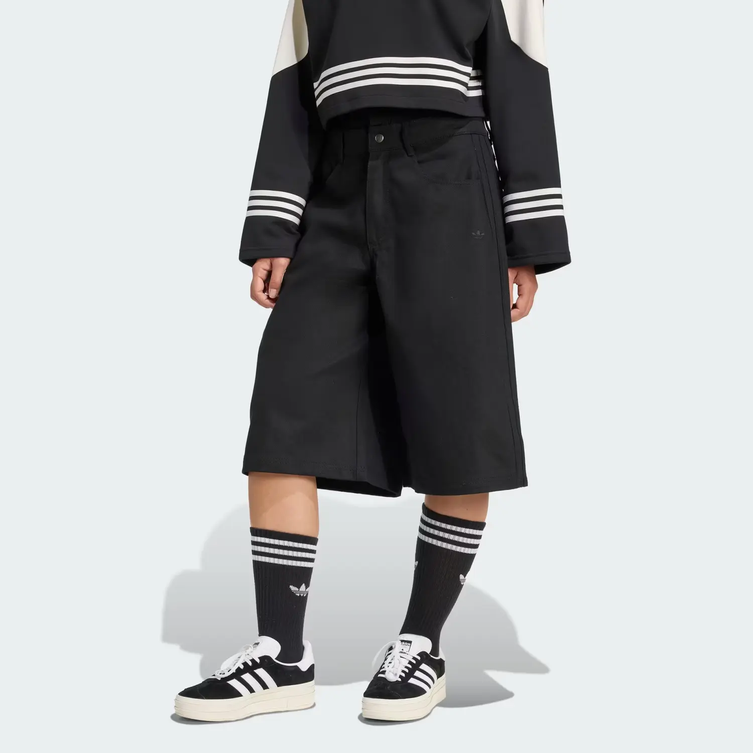 Шорты Adidas с вышитым логотипом Adidas Originals, черный — фото 2
