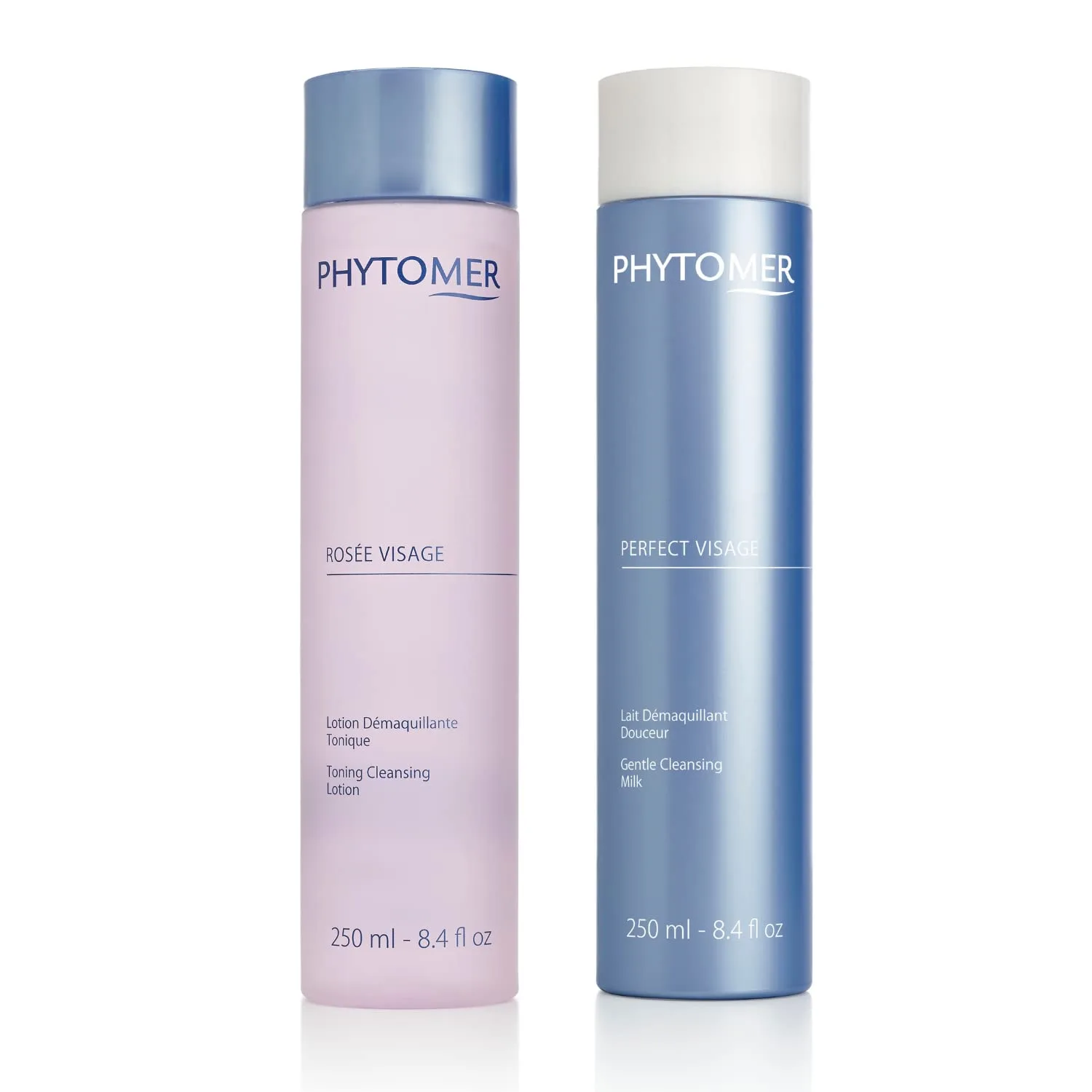 Набор очищающего средства и тонера PHYTOMER FACE: ROSÉE Visage, Perfect Visage - роскошный уход за кожей, изготовленный из безопасных натуральных ингредиентов