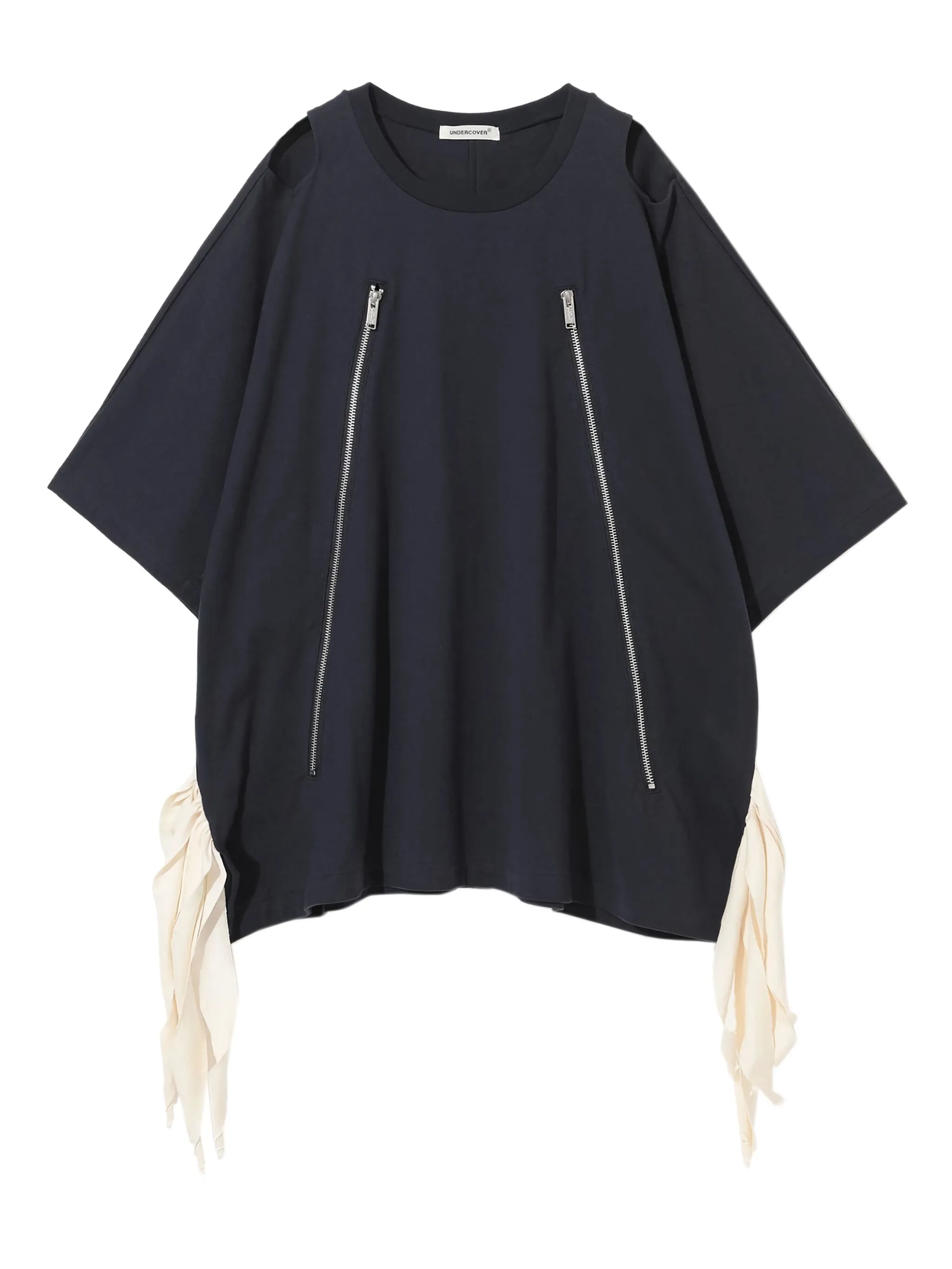 

Футболка с молниями и завязками Undercover, синий