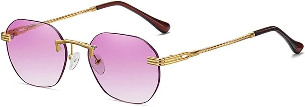 

Мужские круглые солнцезащитные очки в стиле ретро с металлическим блеском, золотистым, черным и коричневым фоном. Классические солнцезащитные очки. Модные аксессуары для женщин. Подарки KTUCN, 05 Gold-purple