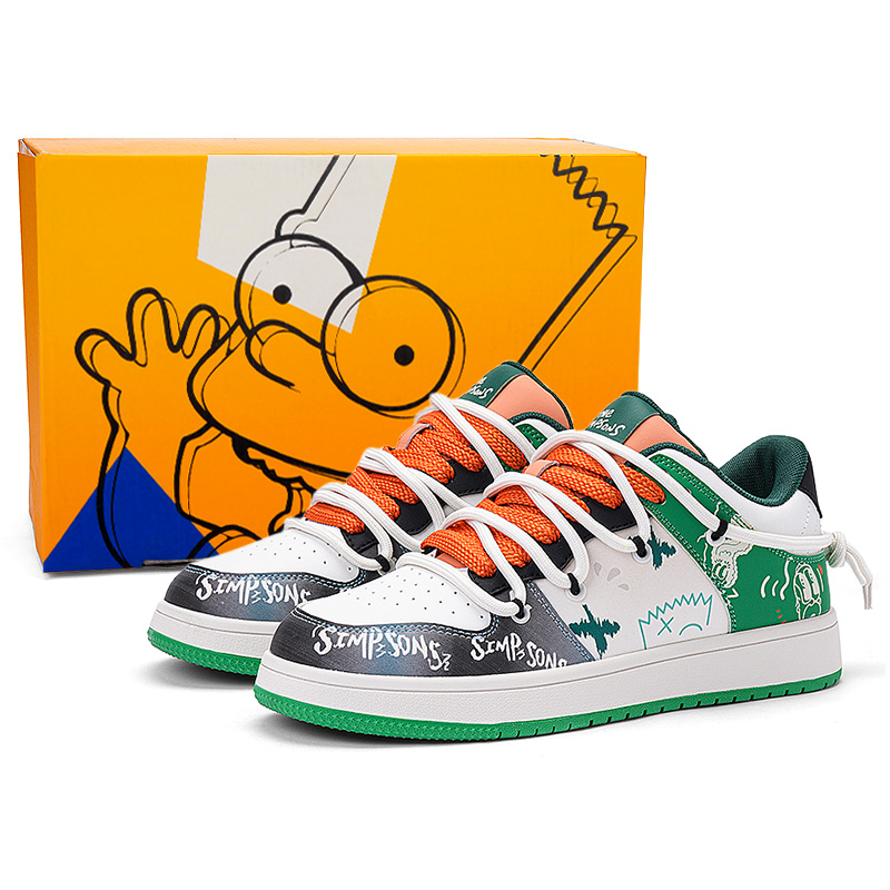 

Кроссовки The Simpsons Skateboarding Shoes Unisex Low-top, зеленый