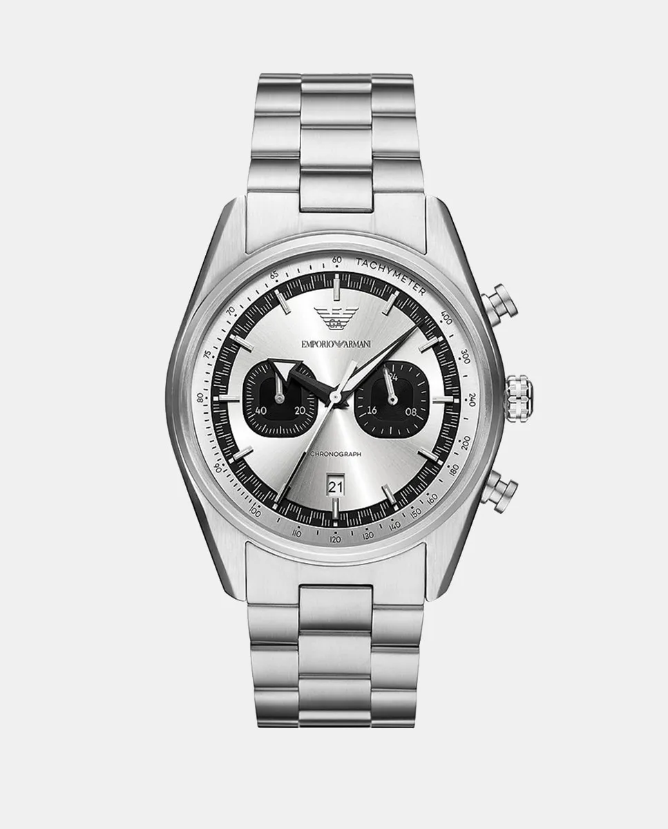 

Мужские часы AR11636 Хронограф сталь Emporio Armani, серебряный