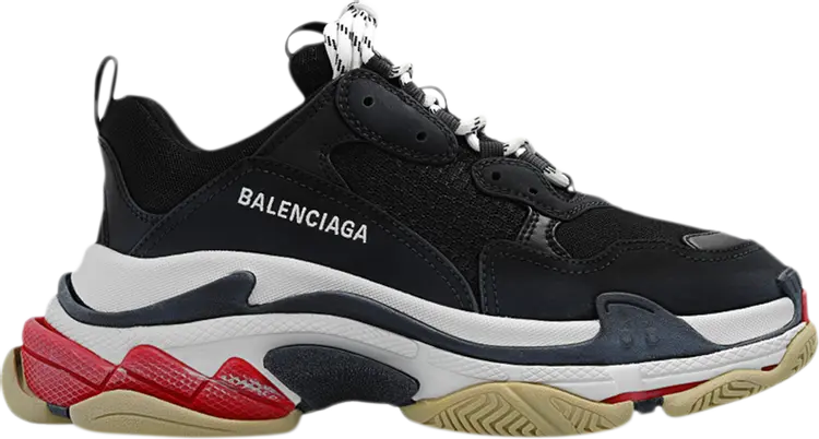Кроссовки Balenciaga Wmns Triple S Sneaker 'Black Red' 2023, черный