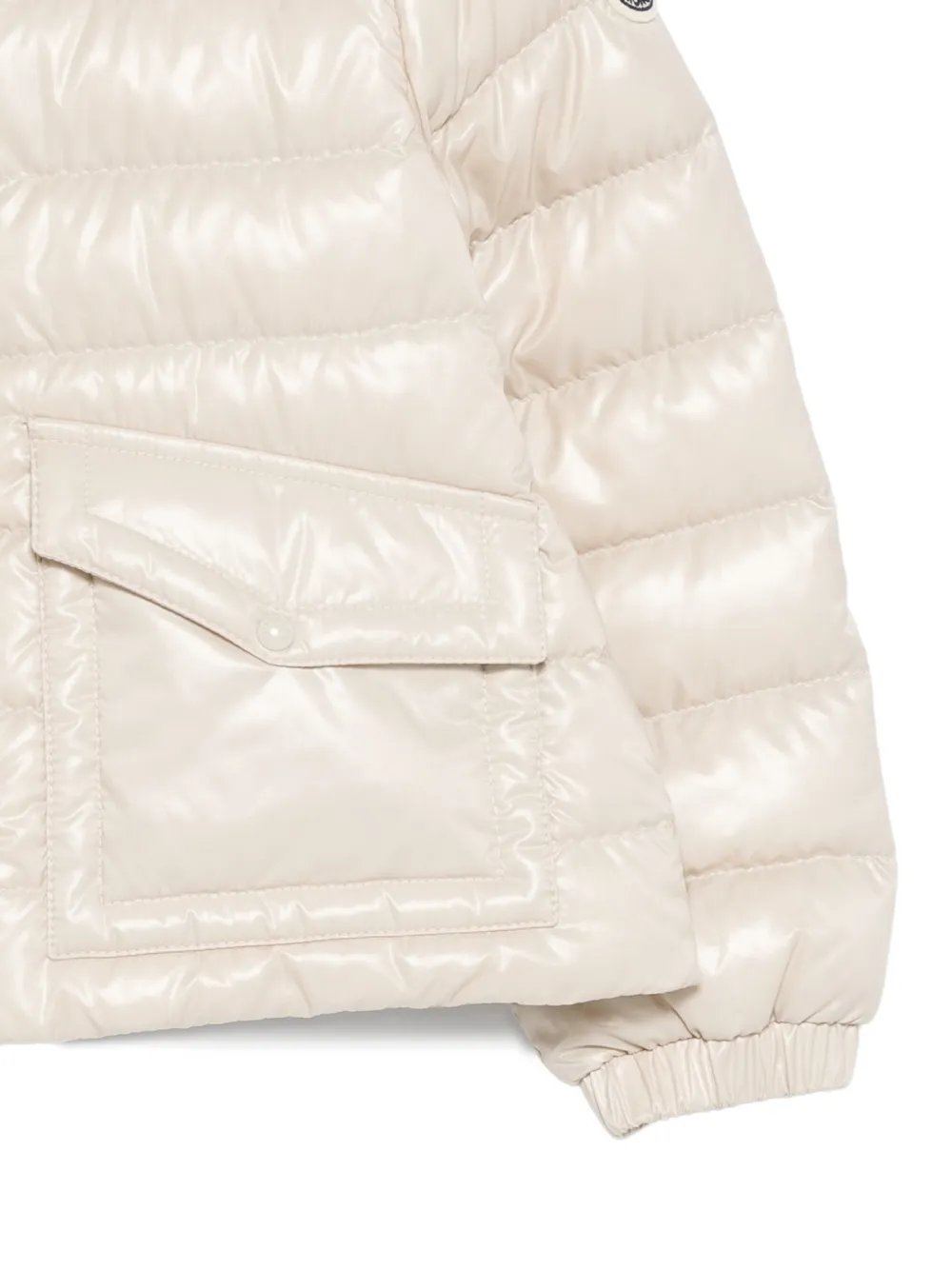 Куртка с капюшоном и карманами Moncler Enfant, нейтральный — фото 3