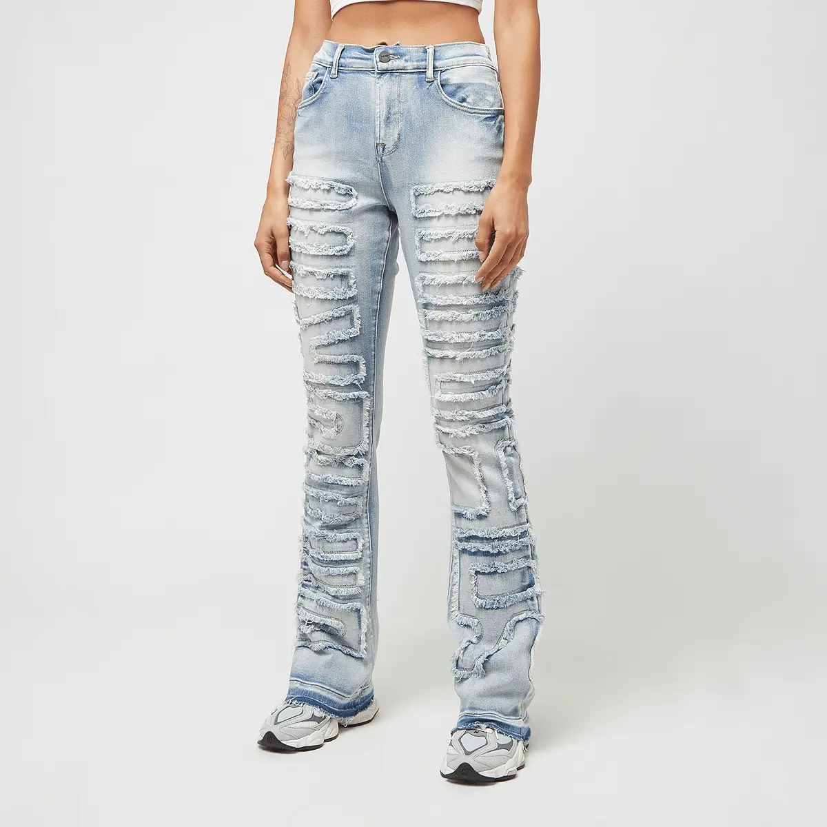 

Спортивные брюки Smoke Rise Fray Denim Stack Pants, синий