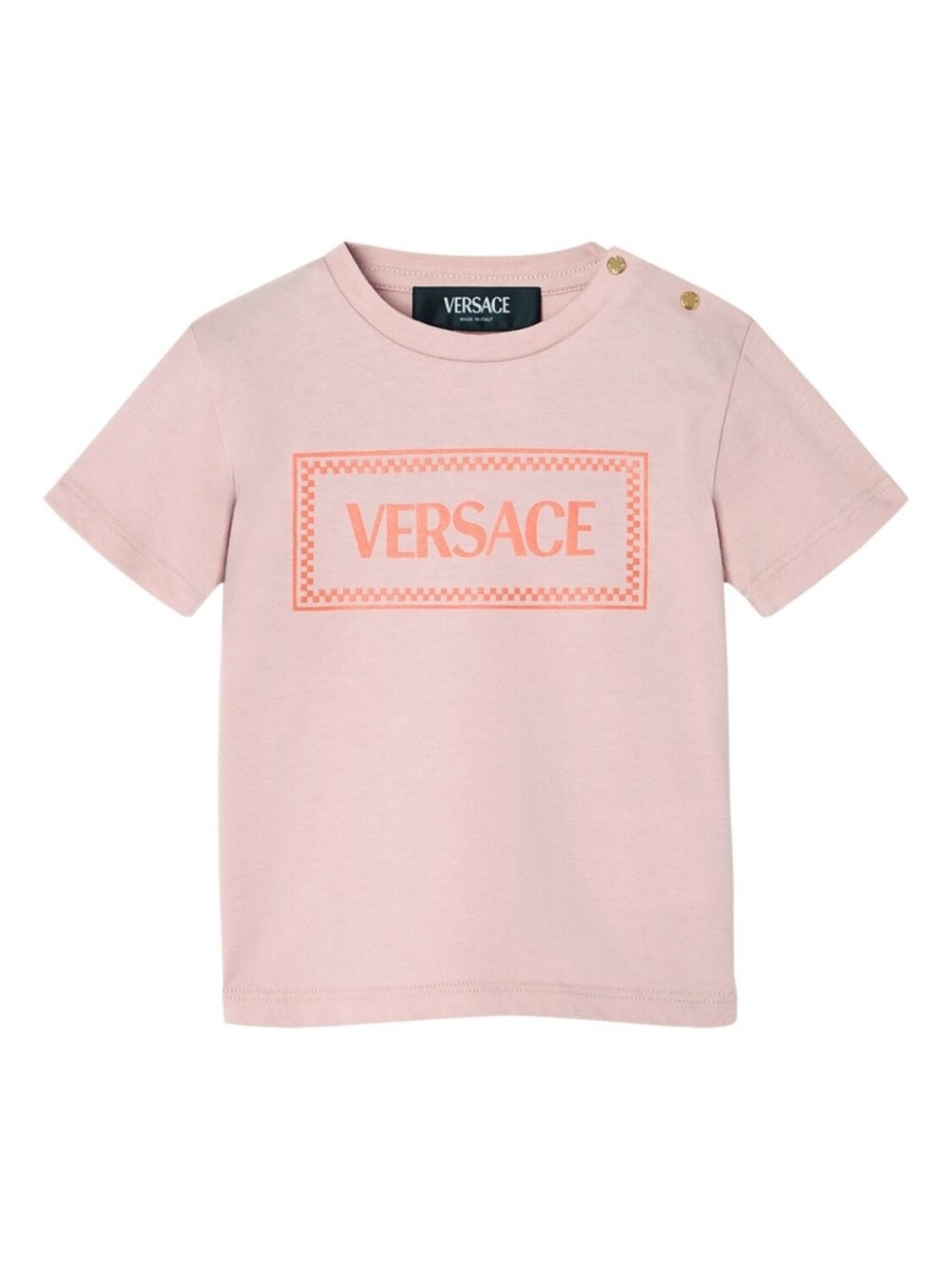 

Футболка из джерси с логотипом Versace Kids, розовый