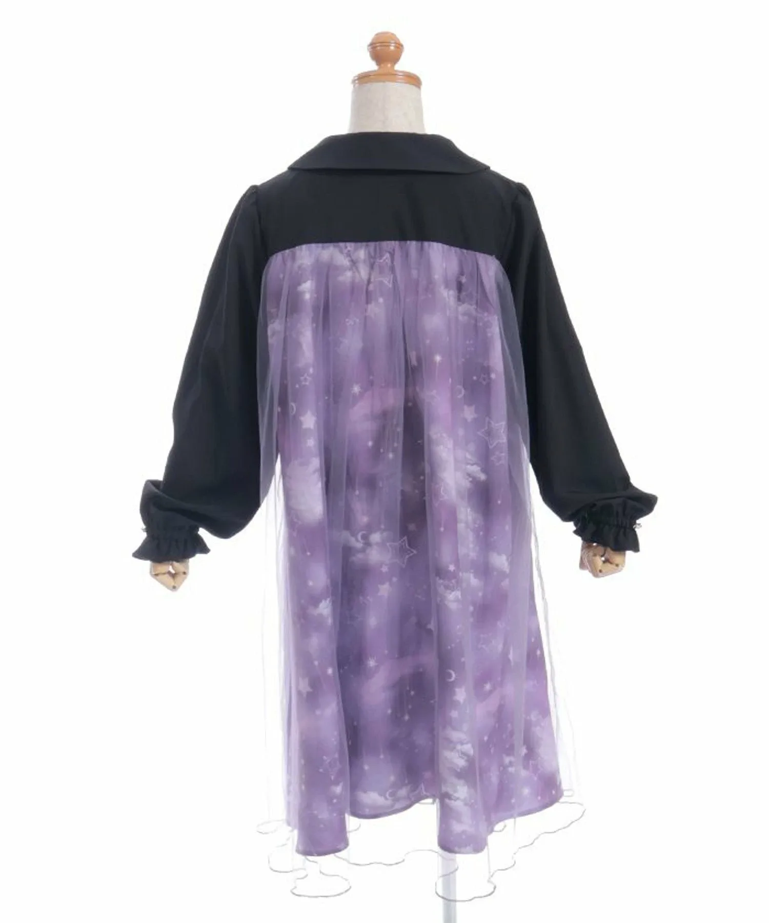 Платье с длинными рукавами из тюля со звездным узором Axes femme kids, Purple — фото 4