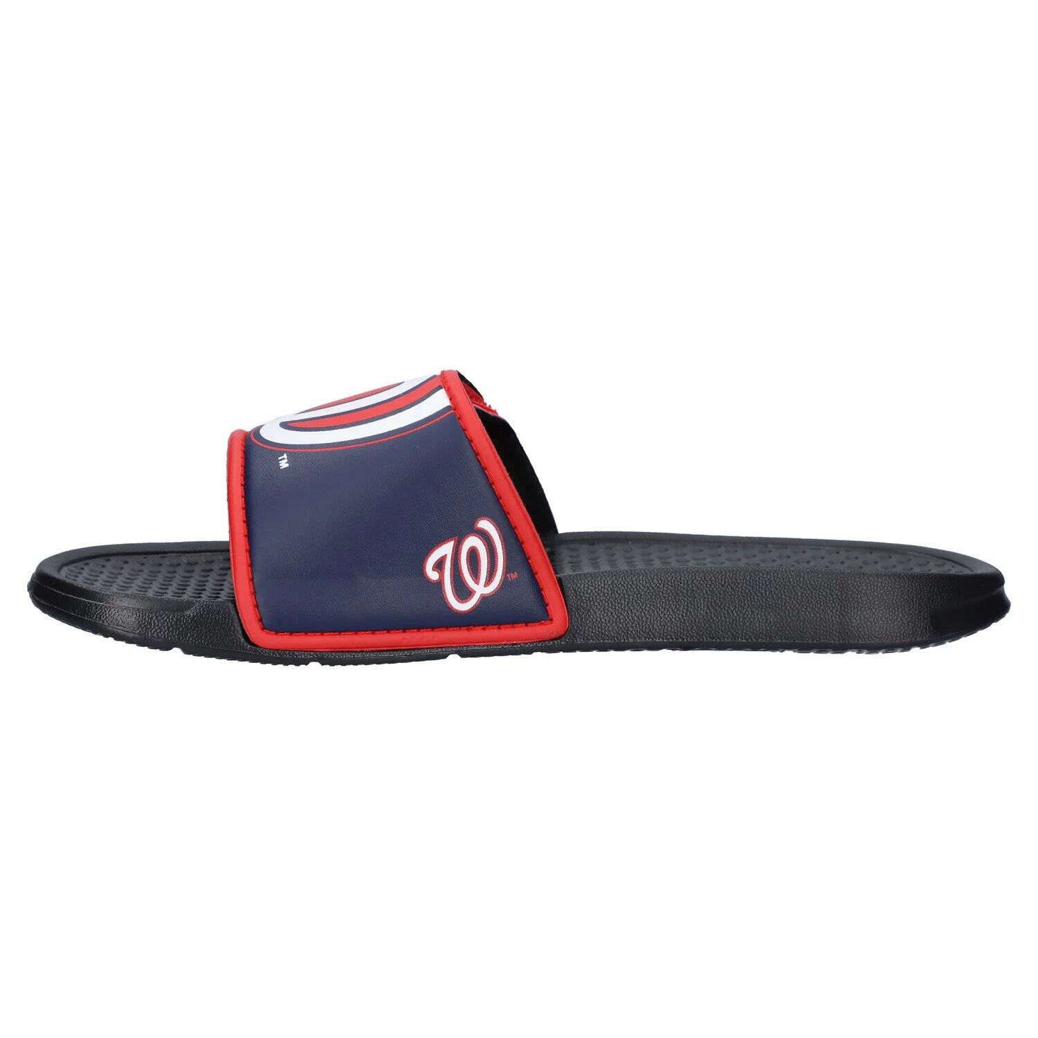 Молодежные шлепанцы Legacy с цветными блоками и большим логотипом FOCO Washington Nationals Unbranded — фото 2