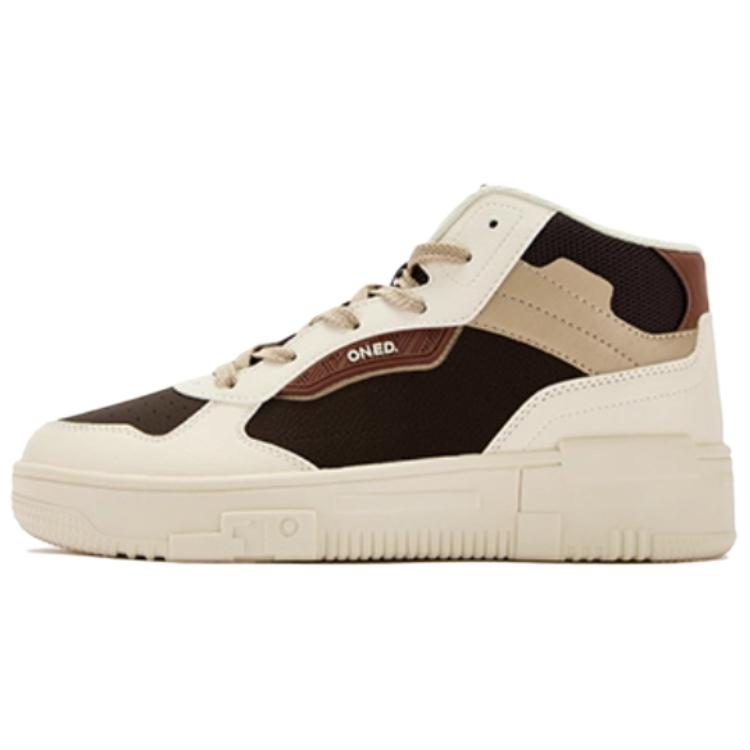 

361° Износостойкие и легкие кроссовки Mid top для скейтбординга мужские Beige Black Rice Dumpling