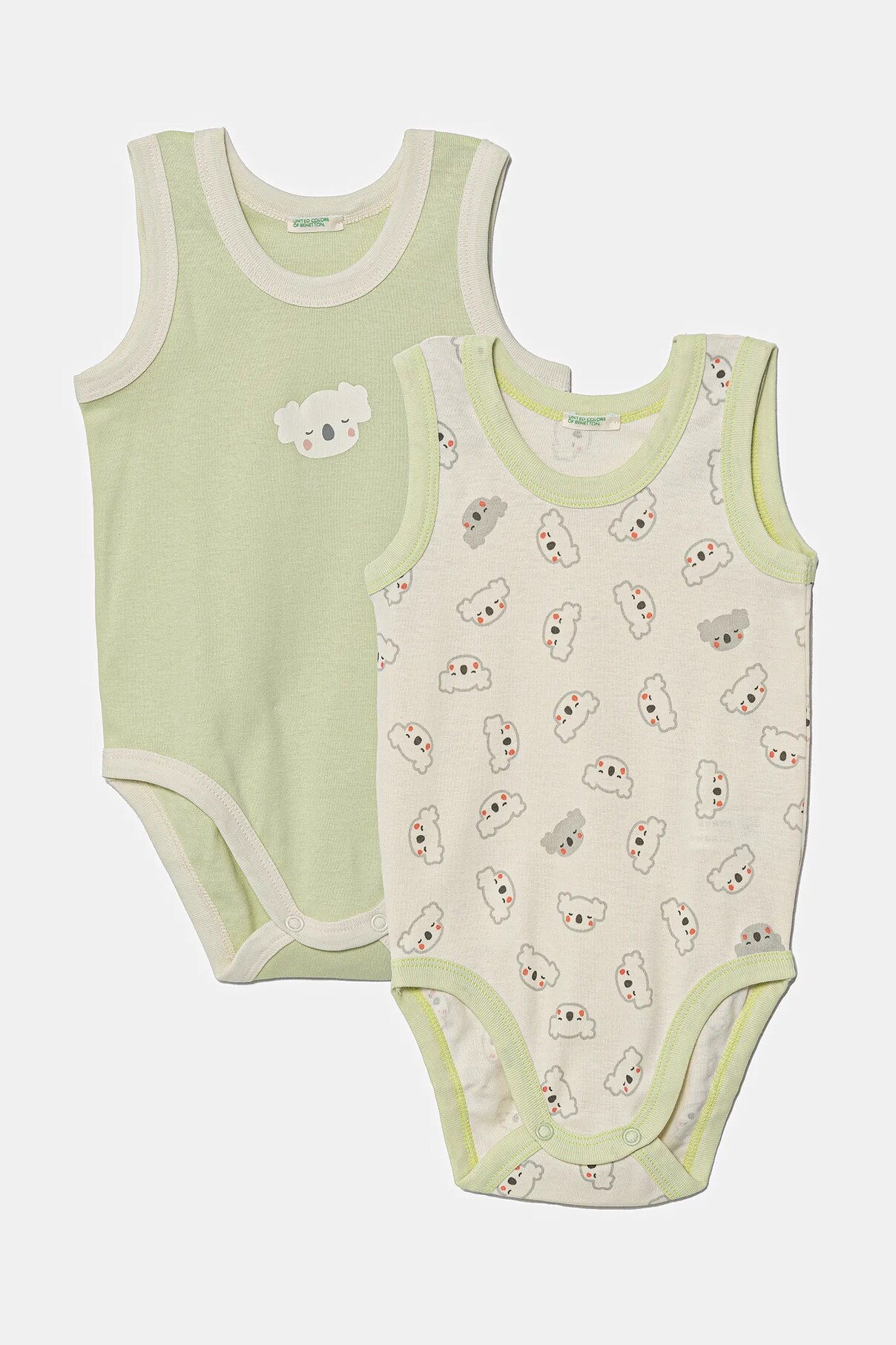 

Baby Cotton Bodysuit, 2 шт. в упаковке United Colors Of Benetton, зеленый