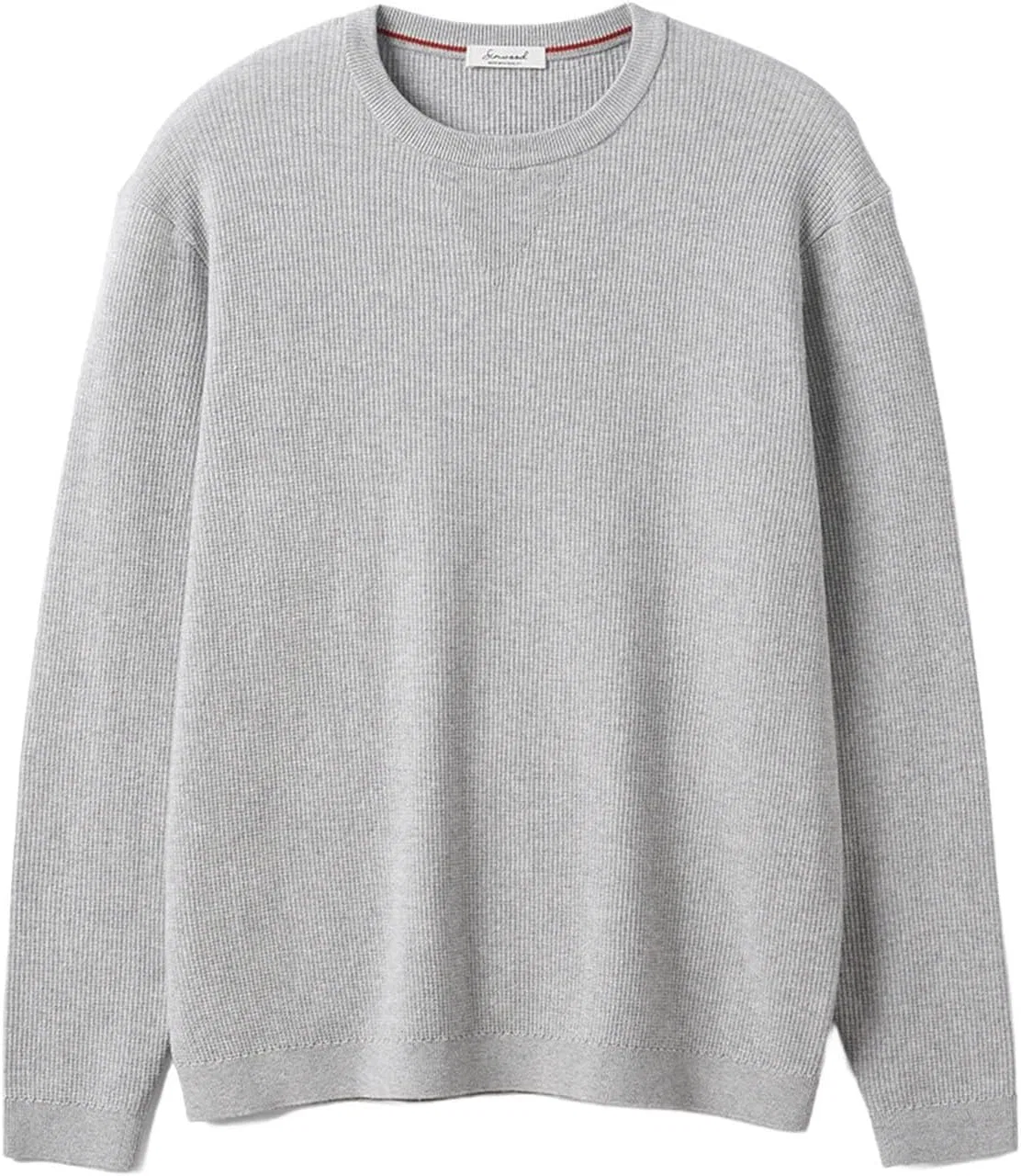 Оверсайз легкий свитер мужской Tiny Plus Size в клетку Generic, серый