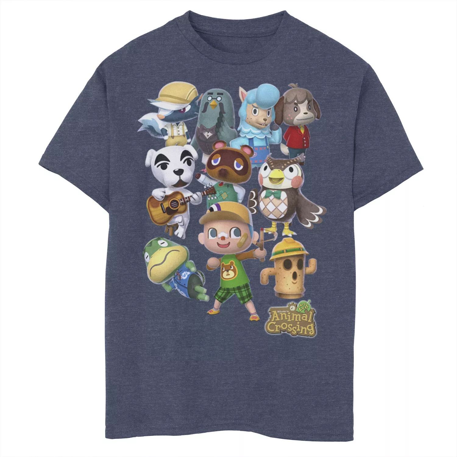 

Футболка New Leaf Villager с графическим изображением Nintendo Animal Crossing для мальчиков 8–20 лет Licensed Character