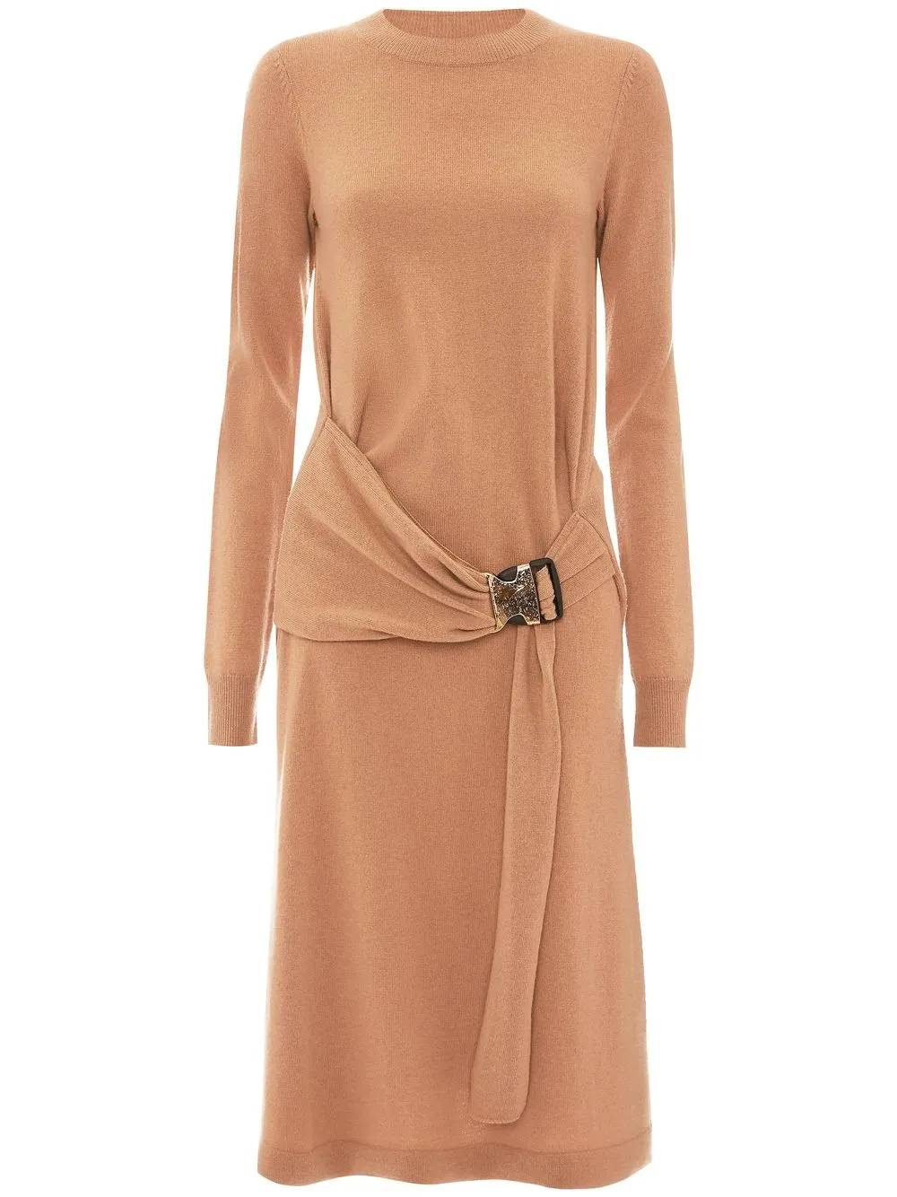 

Платье с пряжкой на талии JW ANDERSON, коричневый