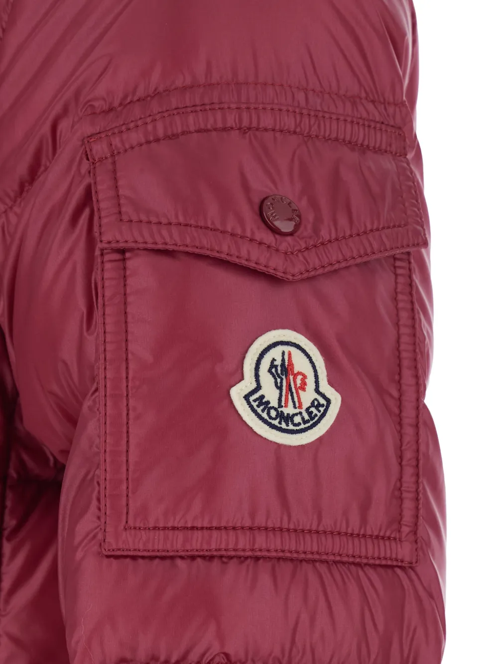 Стеганая куртка с капюшоном Glesse Moncler, красный — фото 3