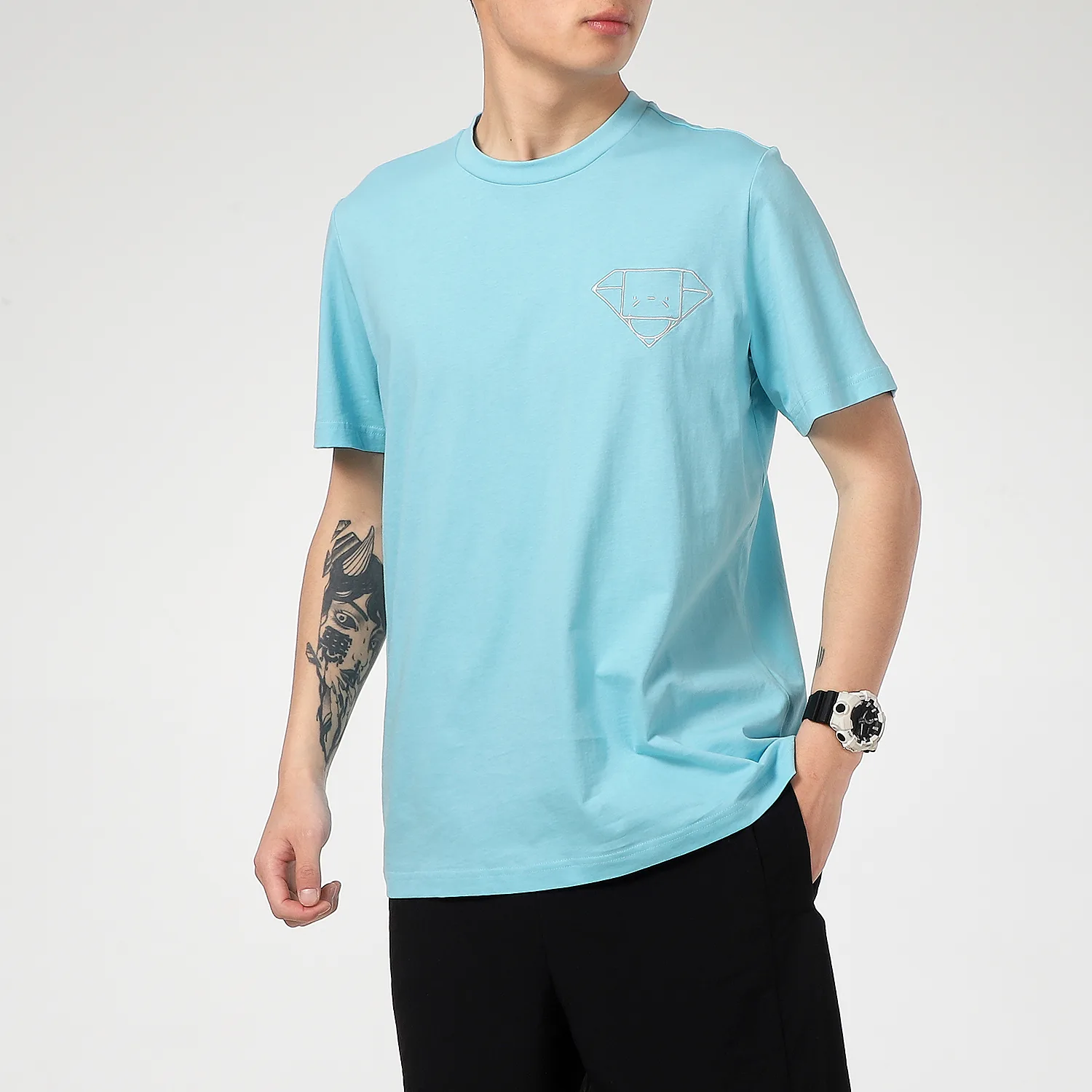 Adidas Футболка мужская Light Sky Blue — фото 4