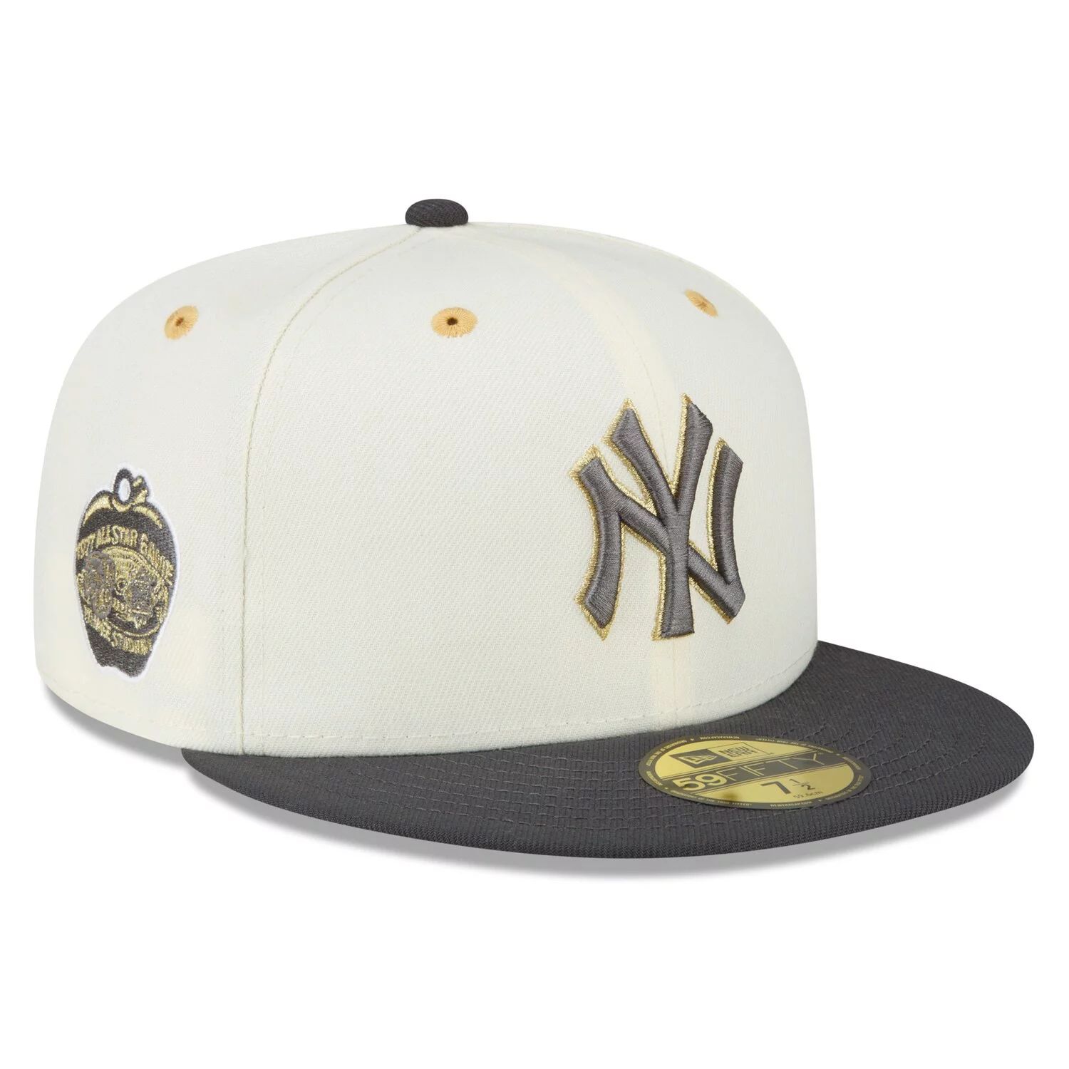 

Мужская кепка New Era Белый/Темно-угольный New York Yankees 1977 MLB All-Star Game Chrome 59FIFTY Облегающая шляпа