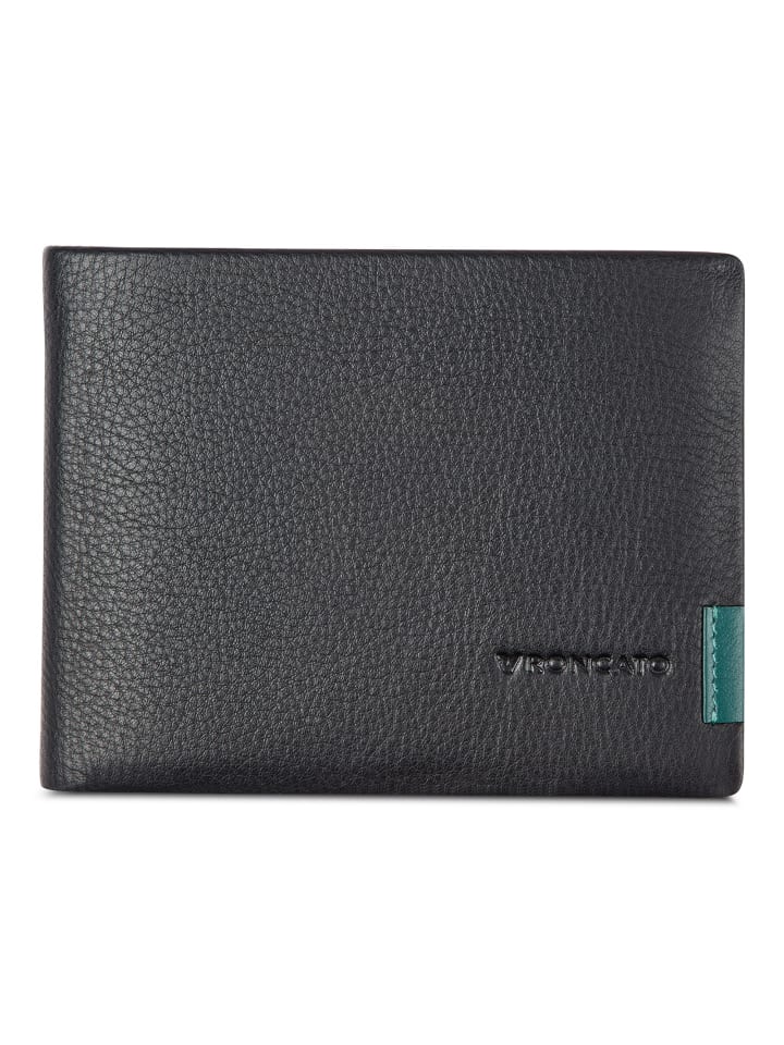 

Кошелек Monaco с защитой RFID из кожи 9,5 см, черный цвет Roncato