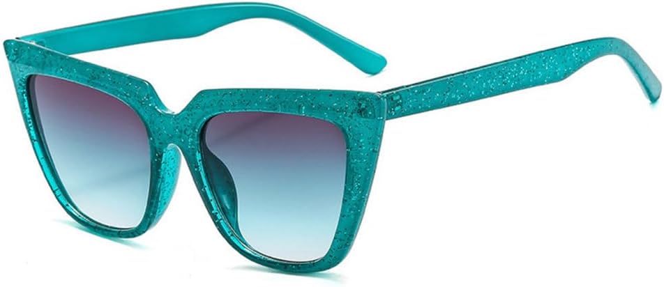 

MUTYNE Модные женские солнцезащитные очки «кошачий глаз» с блестками, градиентными линзами, стильные солнцезащитные очки для женщин с защитой от УФ-излучения UV400, Gray Green