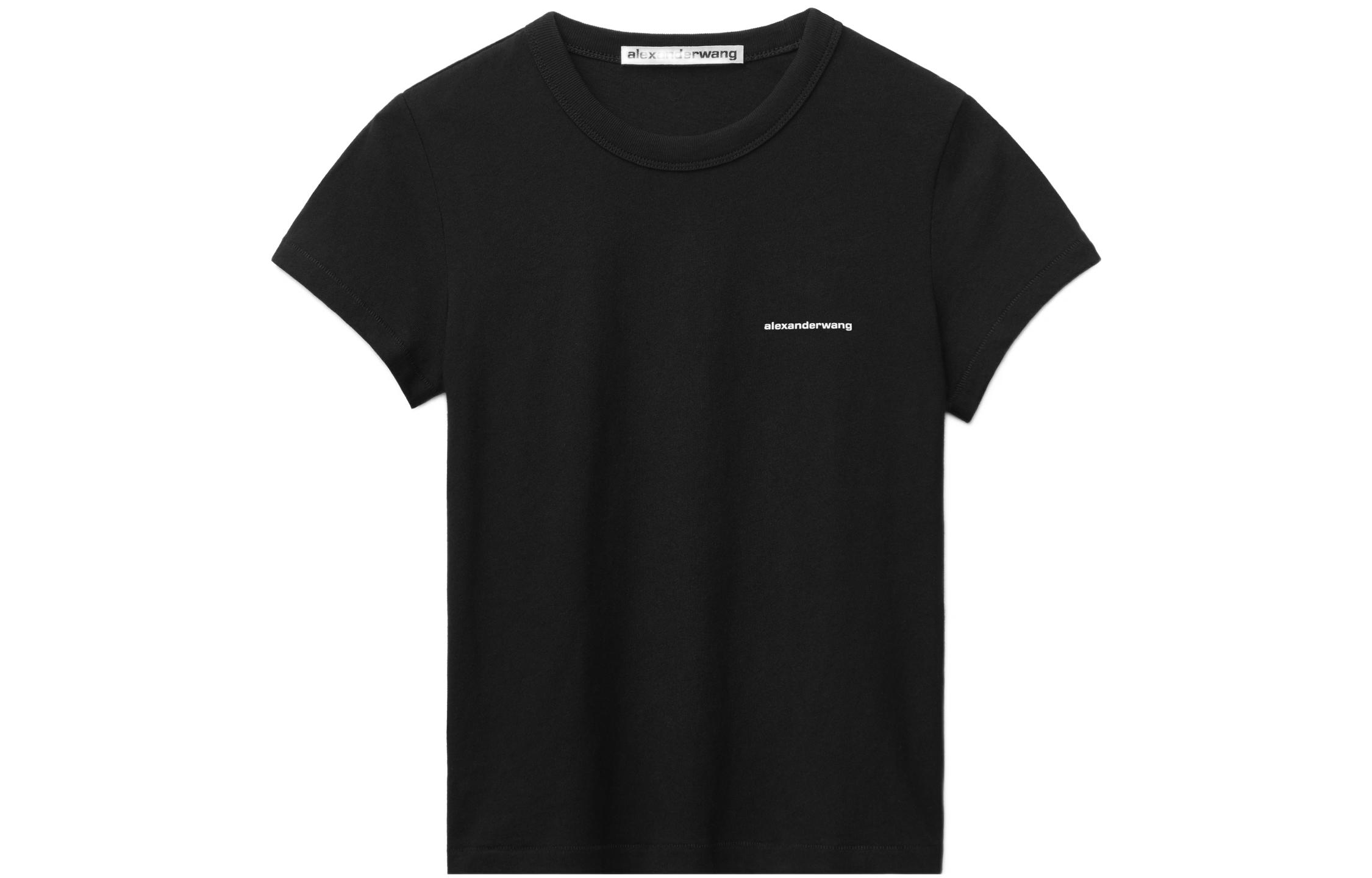 

Футболка Alexander Wang с уменьшенным логотипом, черная