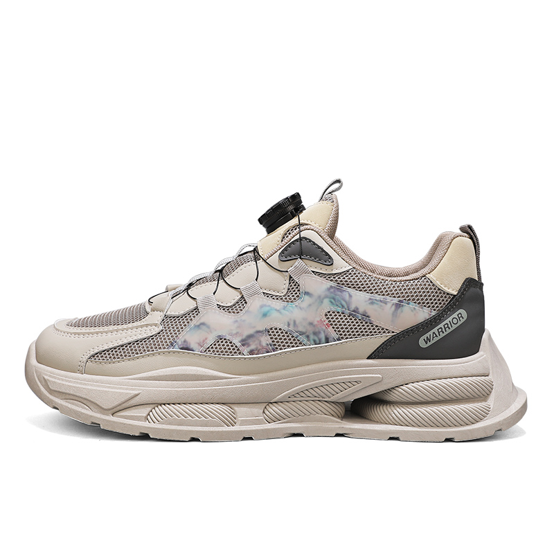 

Амортизирующие, противоскользящие, износостойкие, дышащие, увеличивающие рост, низкие, массивные кроссовки для мужчин, темно-серые WARRIOR, Dark Gray