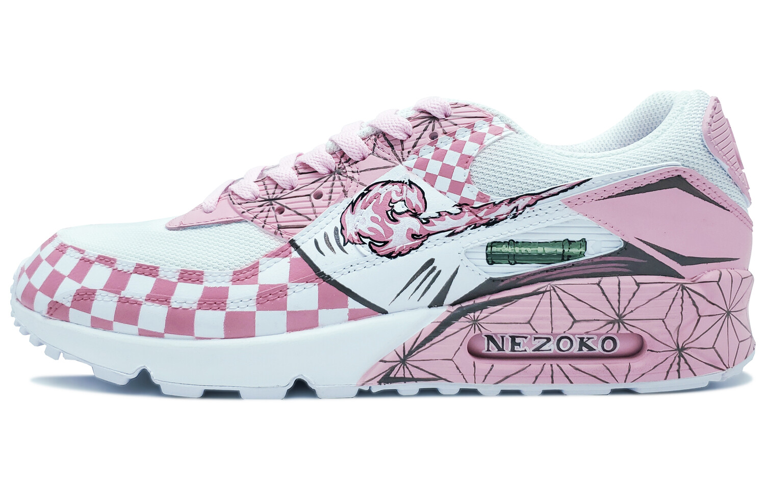 

Кроссовки Air Max 90 унисекс с низким верхом белые/розовые Nike