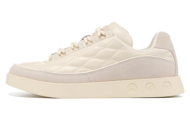 

LI-NING 1990 Ли Нинг 1990 Классическая Коллекция Легкие и Дышащие Лоу-топ Скейтборд Кроссовки Мужские Экрю, цвет Ecru