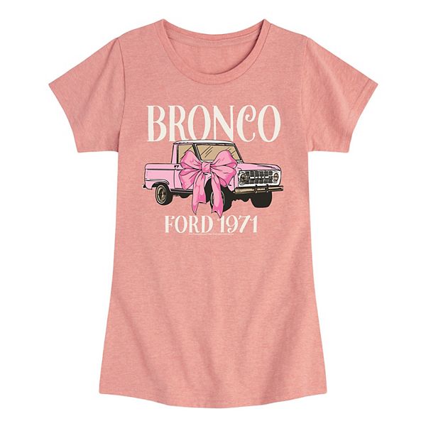 

Футболка с принтом Ford Bronco 1971 для девочек 7-16 Licensed Character, Desert Pink